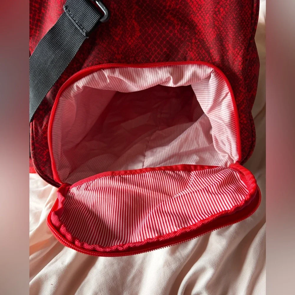 Herschel Red Snakeprint Duffle Bag - Picture 7 of 11
